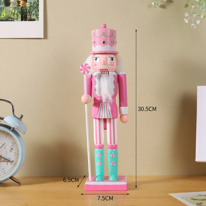 Nutcracker figure made of pine wood