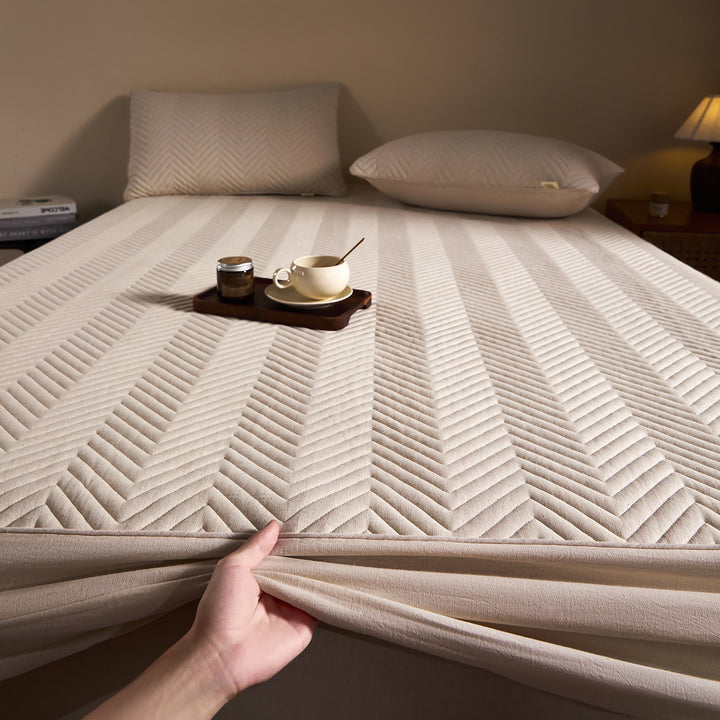 Cotton-linen fitted sheet, Japanese style