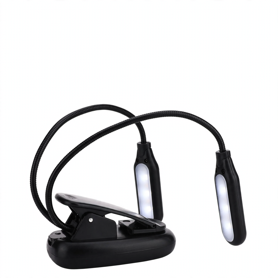 Double-arm LED clamp lamp with 3 color temperatures