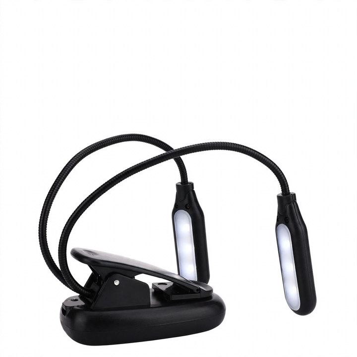 Double-arm LED clamp lamp with 3 color temperatures
