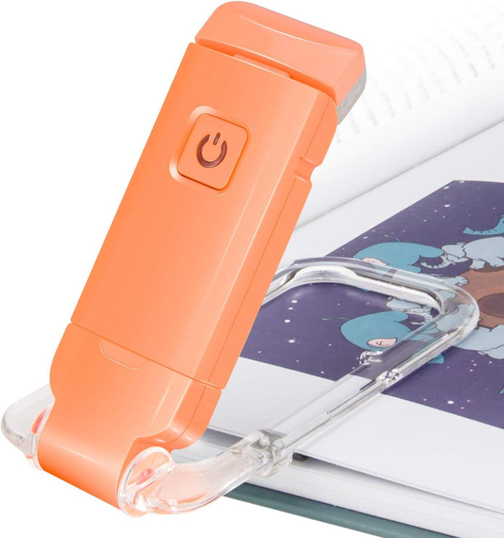 Portable LED clip light for books