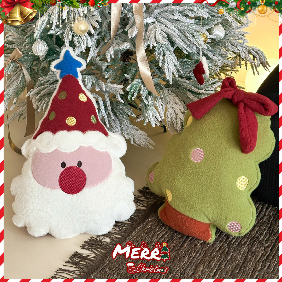 Christmas decorative cushion made of wool plush