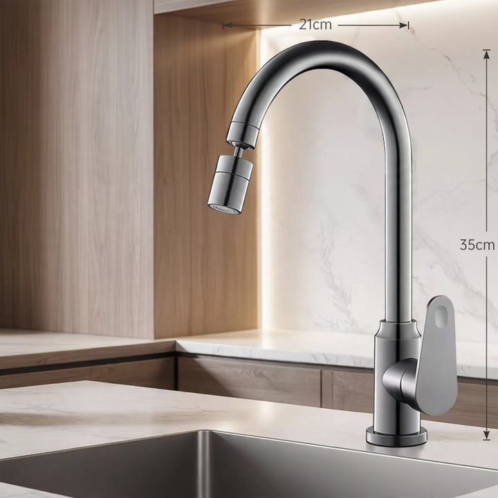 Stainless steel kitchen faucet, mixing or cold water