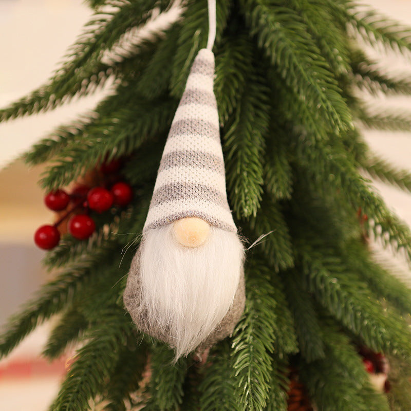 Christmas knit ornaments, gnome design