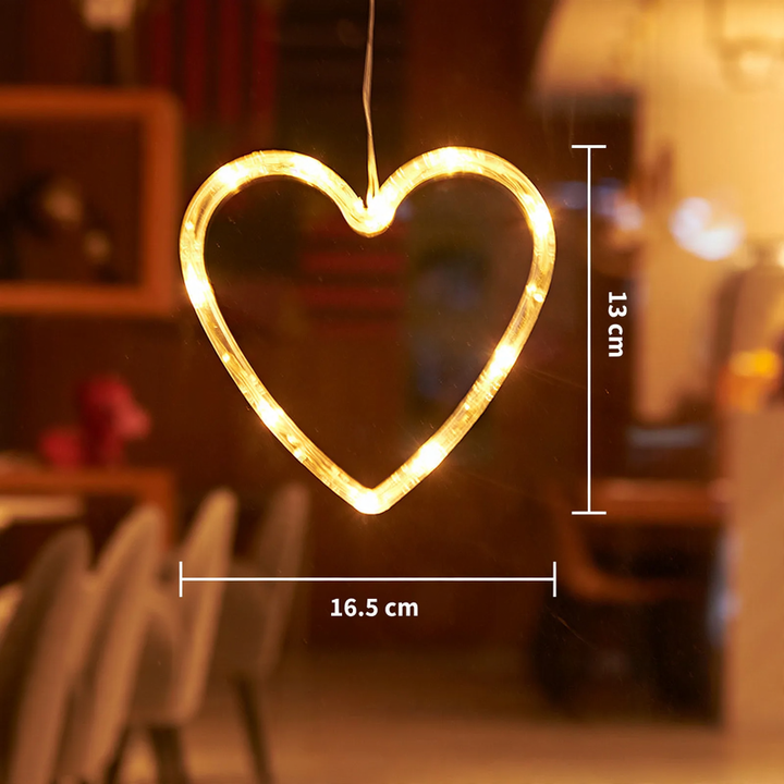 LED window light with suction cup, various designs