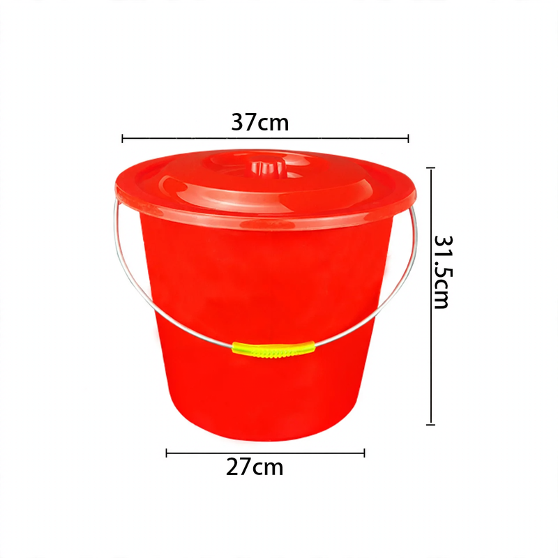 Plastic bucket with handle, various sizes