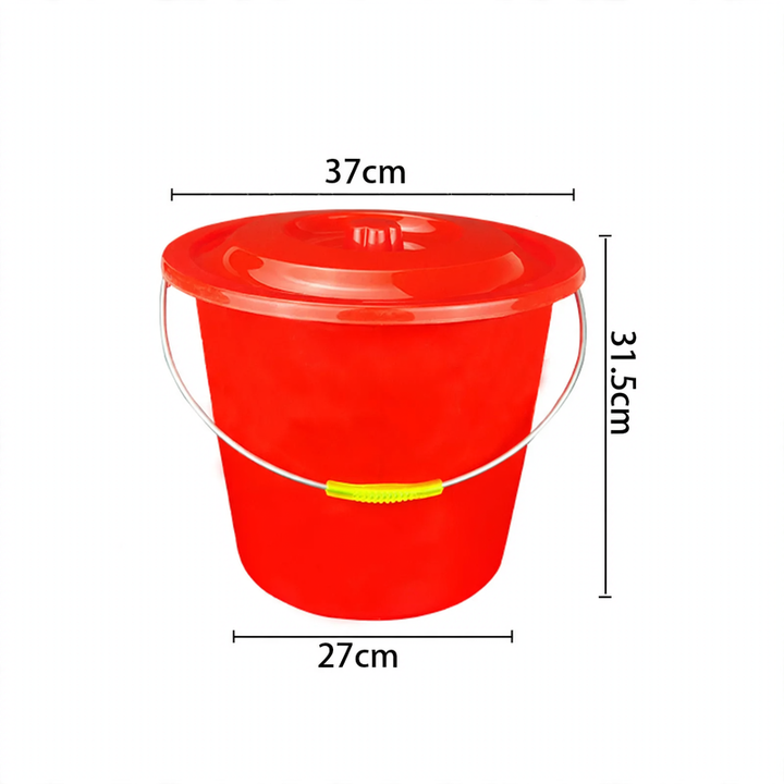 Plastic bucket with handle, various sizes