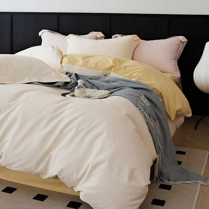 Cotton bedding set, brushed, 4-piece