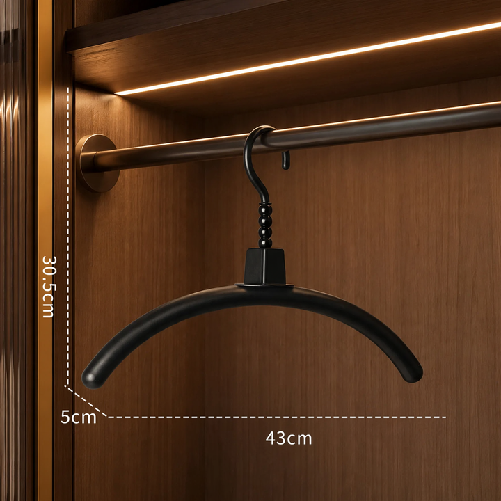 Plastic hanger with non-slip surface