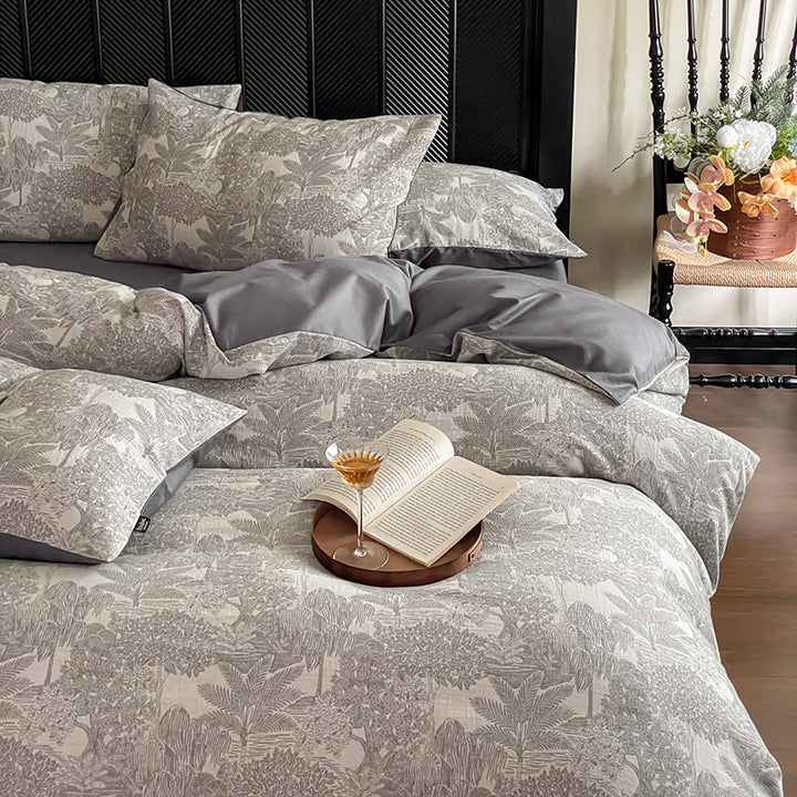Cotton bedding set with jacquard weave