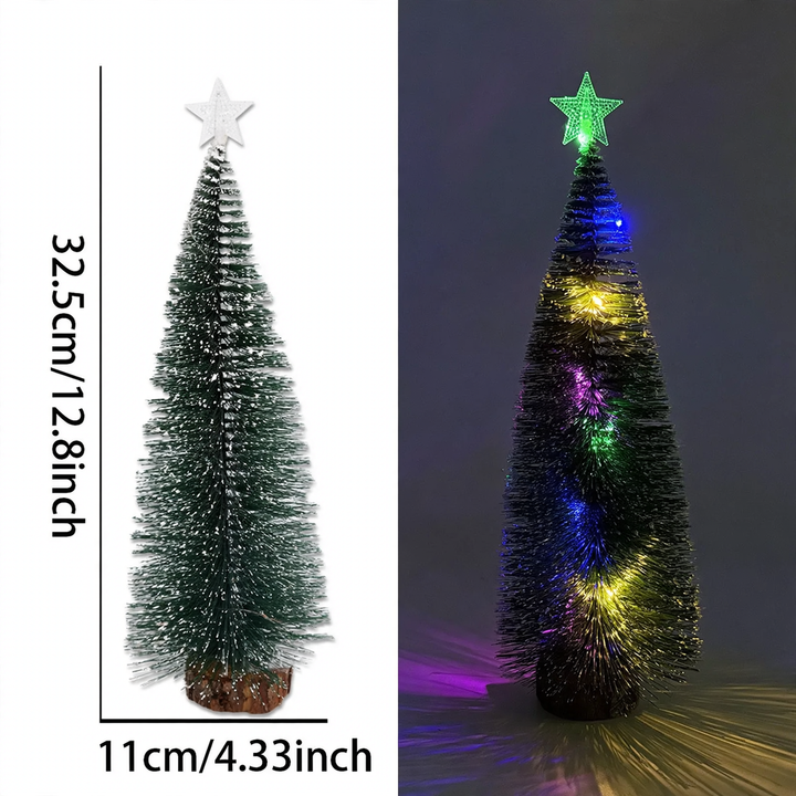Miniature Christmas tree with LED star