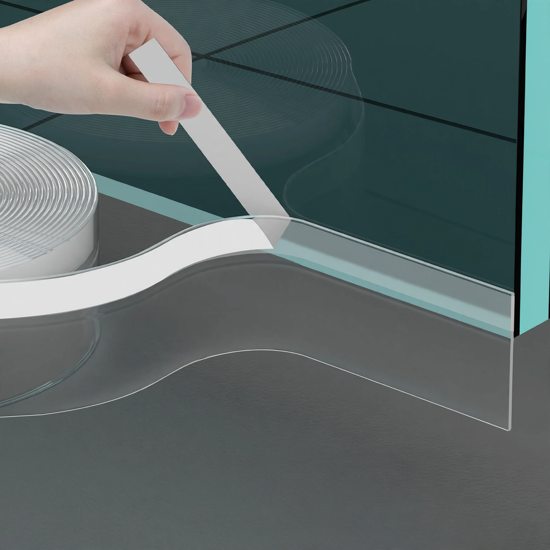 Transparent sealing strip for doors and windows