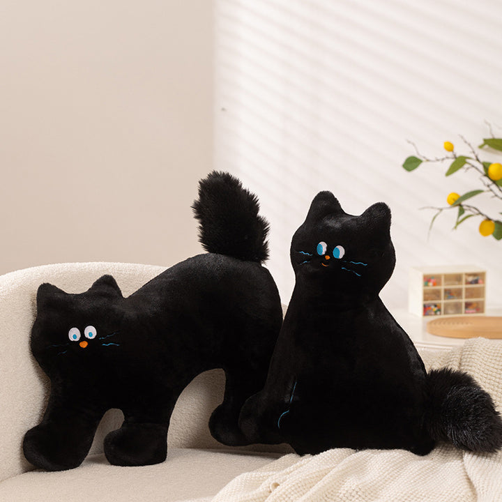 Plush cat pillow, 50 cm, various poses