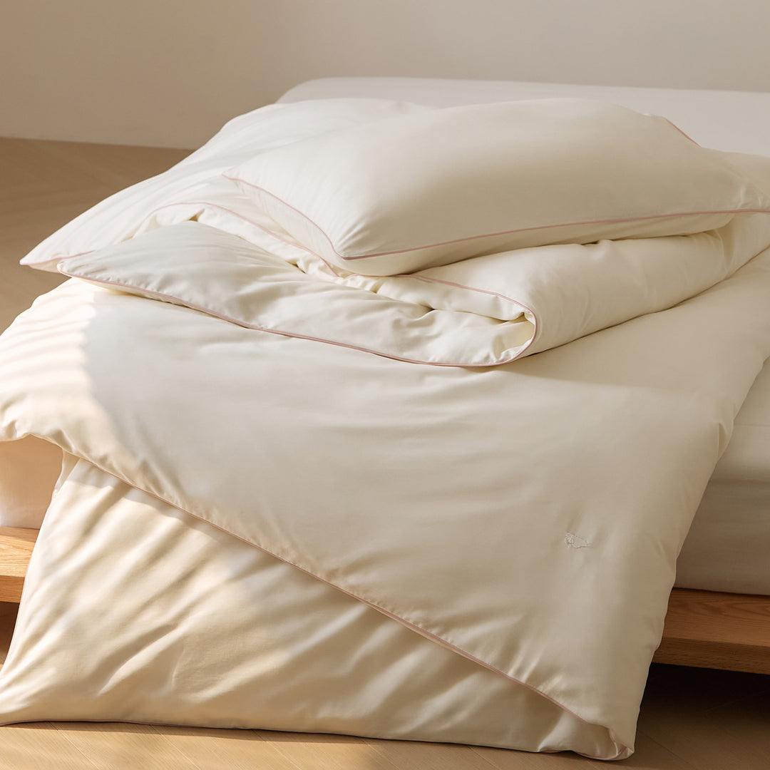 Duvet cover made of brushed long-staple cotton
