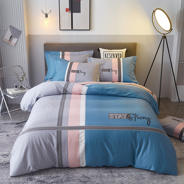 Modern Cotton Bedding Set with Active Print