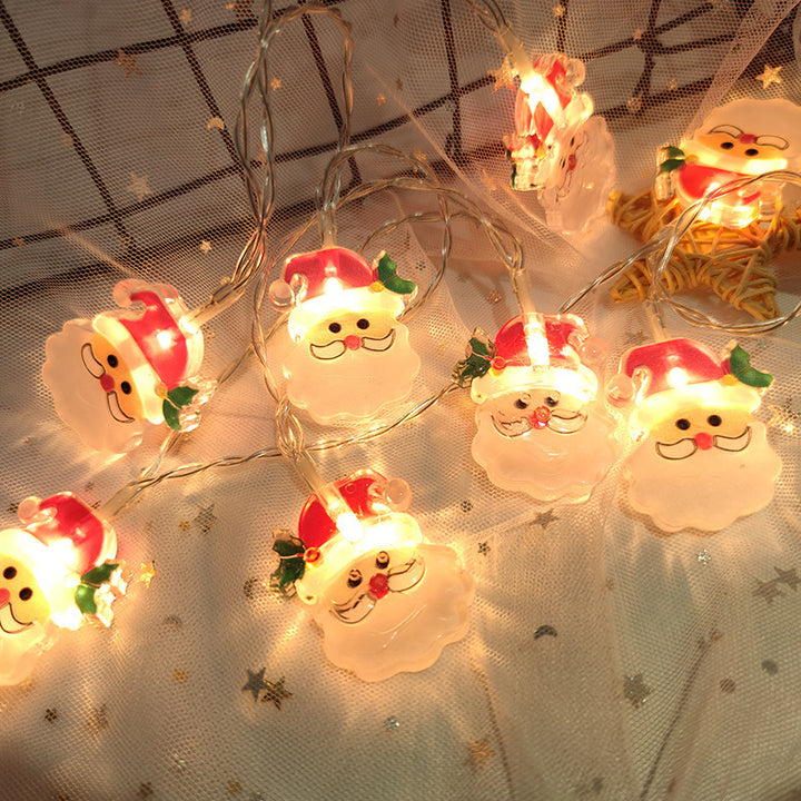 LED Christmas string lights with various motifs