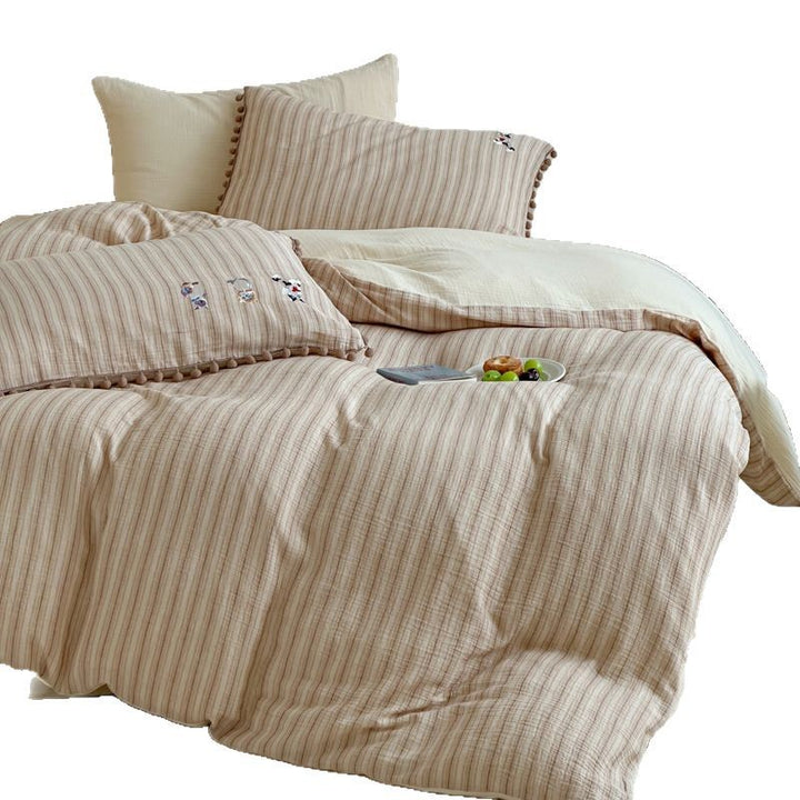 Cotton bedding set, 4-piece, double gauze