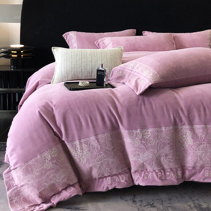 Milk fiber bedding set, 4-piece, fluffy