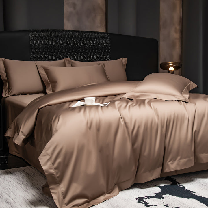 4-piece bedding set, long staple cotton, satin finish
