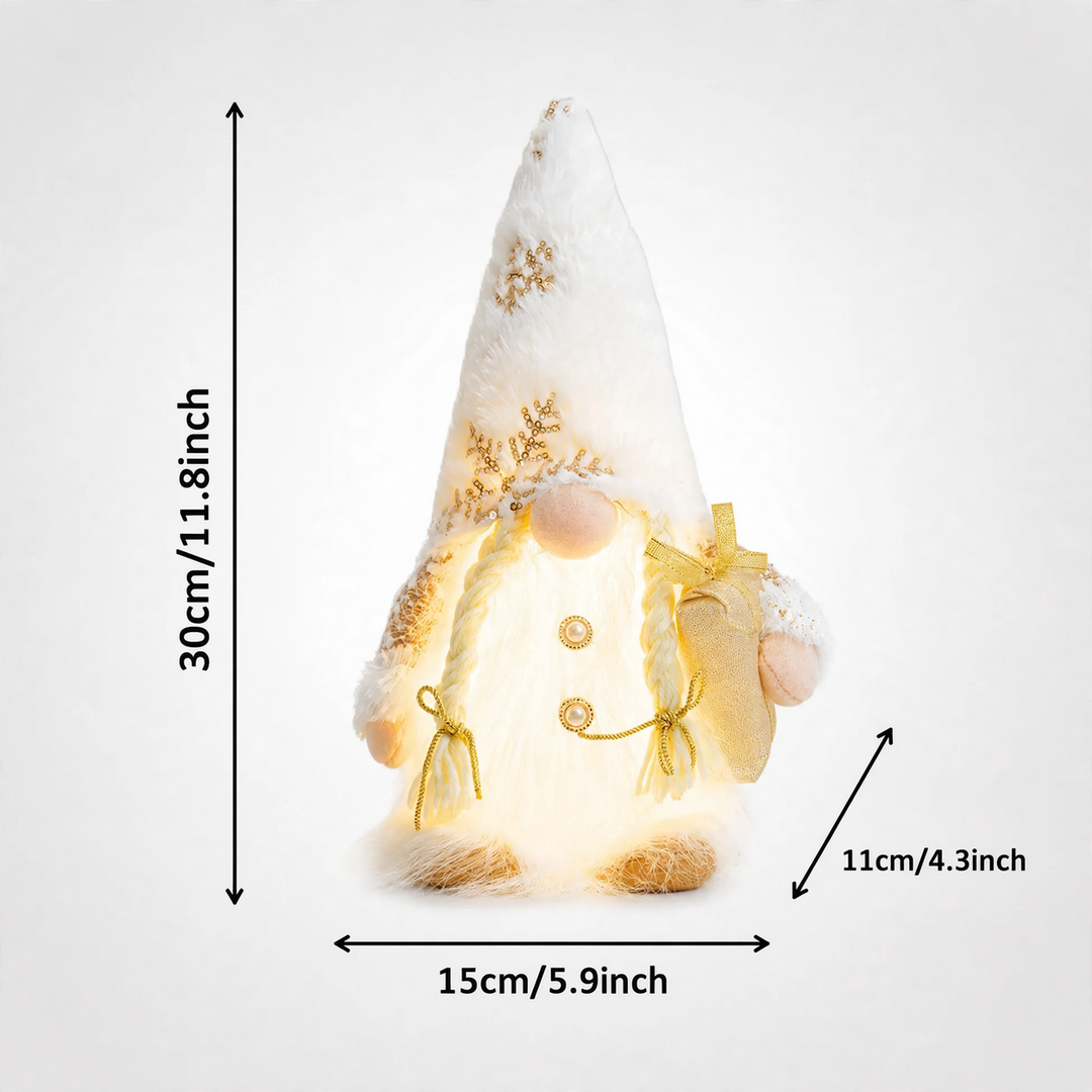Glittering, shining Christmas gnome