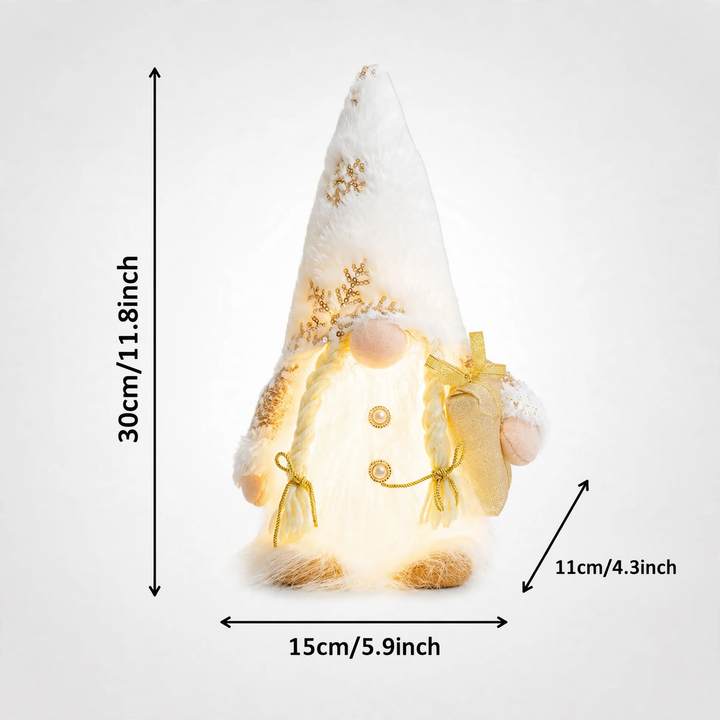 Glittering, shining Christmas gnome