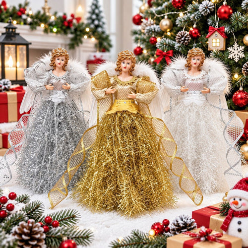 Christmas tree angel with wings
