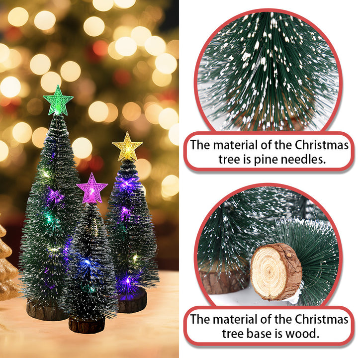 Illuminated Mini Christmas Tree with Star, various sizes
