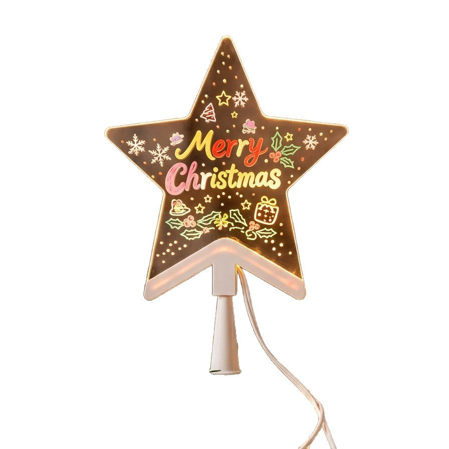 LED Christmas tree star made of acrylic with sound control