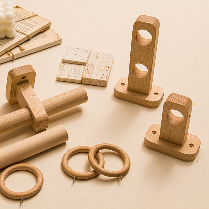 Wooden curtain rod, modern, simple