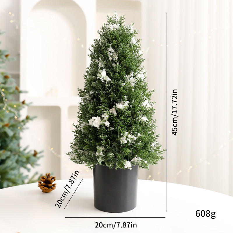 Decorative Mini Christmas Trees in Pot