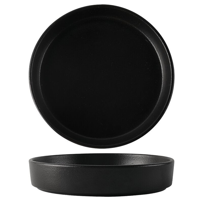 Stainless steel plate, round, 17–23 cm