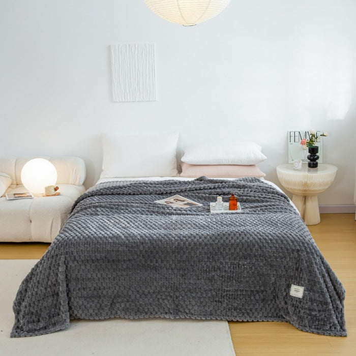 Jacquard-flannel-blanket, soft and warming
