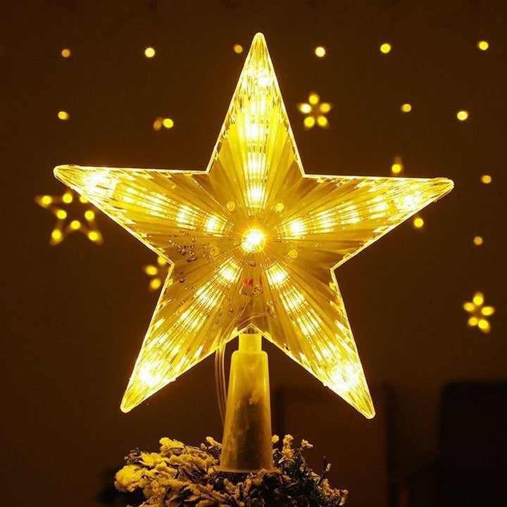 Illuminated Christmas tree topper with lighting modes