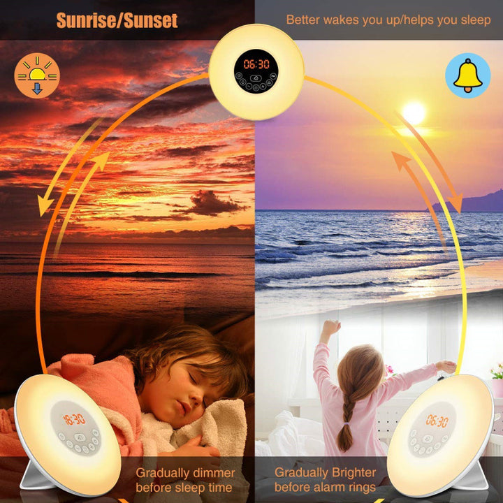 LED Sunrise Alarm Clock with FM Radio