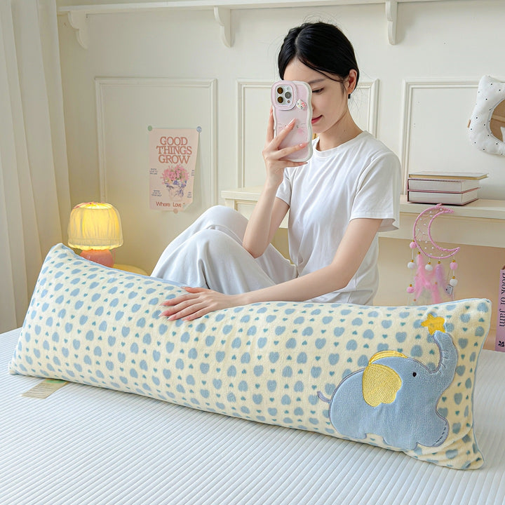 Cartoon-side-sleeper-pillow, milk fiber, removable