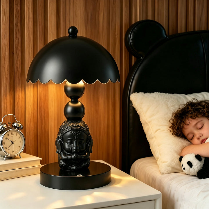 Elephant table lamp with relief details, European design