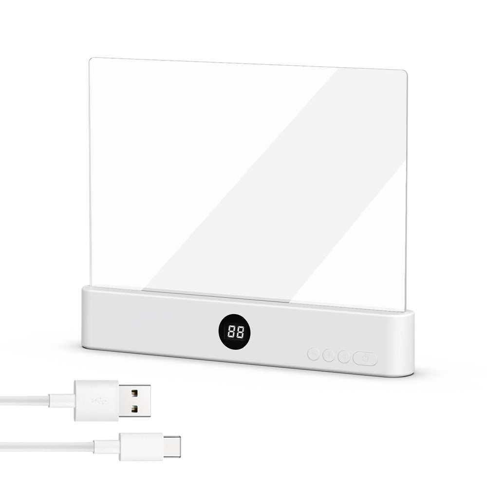 Rechargeable LED reading light with dimming function
