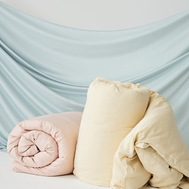 Lyocell duvet cover, 60 thread count, single piece