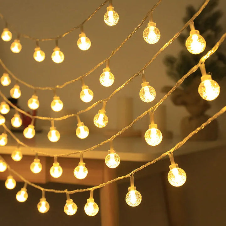 LED string lights for indoor and outdoor use