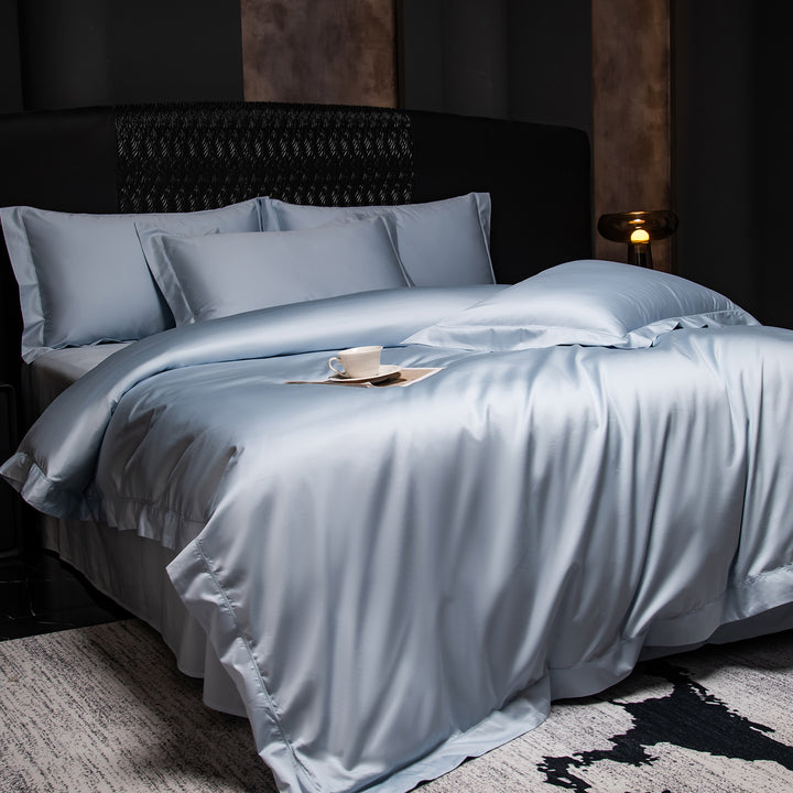 4-piece bedding set, long staple cotton, satin finish