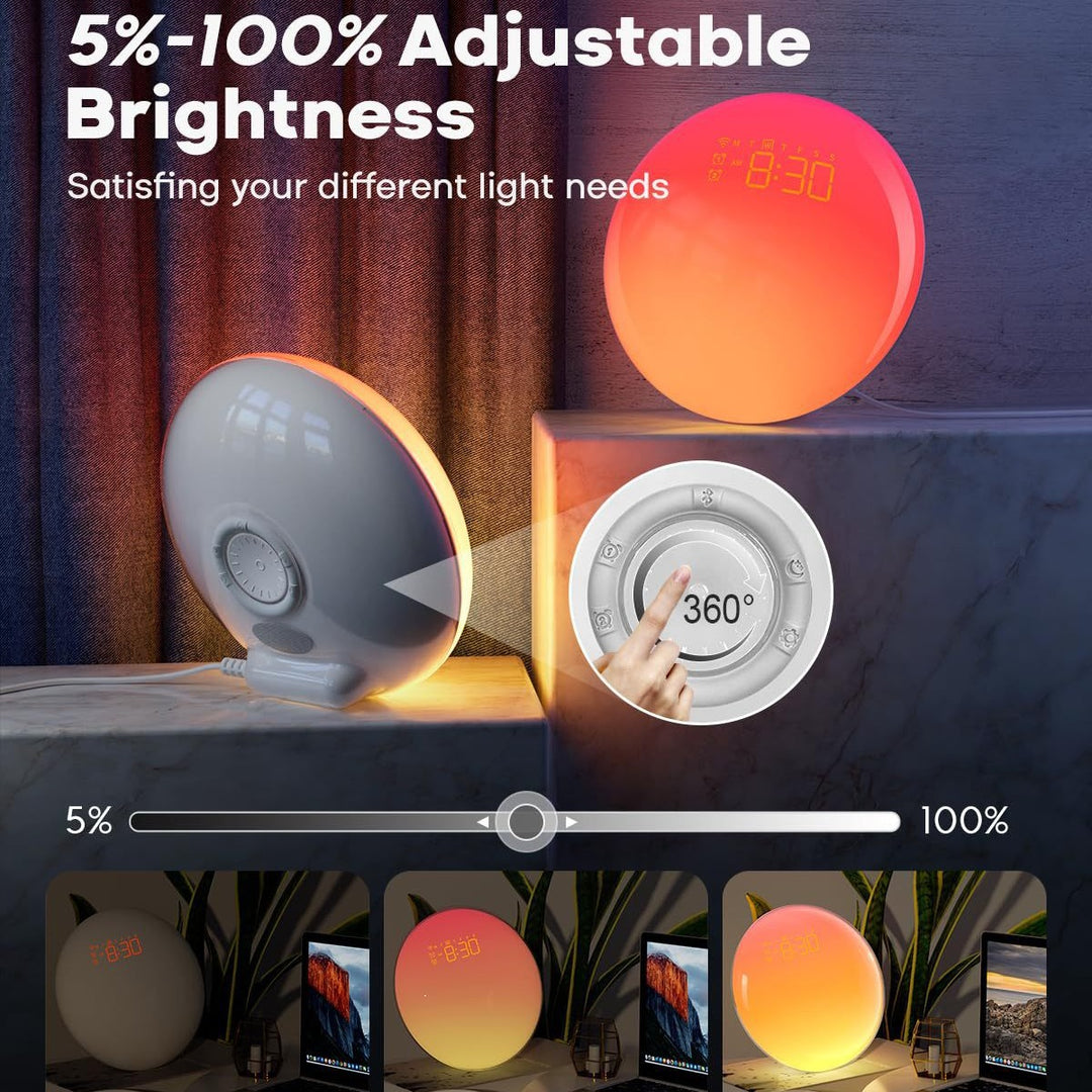 Intelligent wake-up light with sunrise simulation