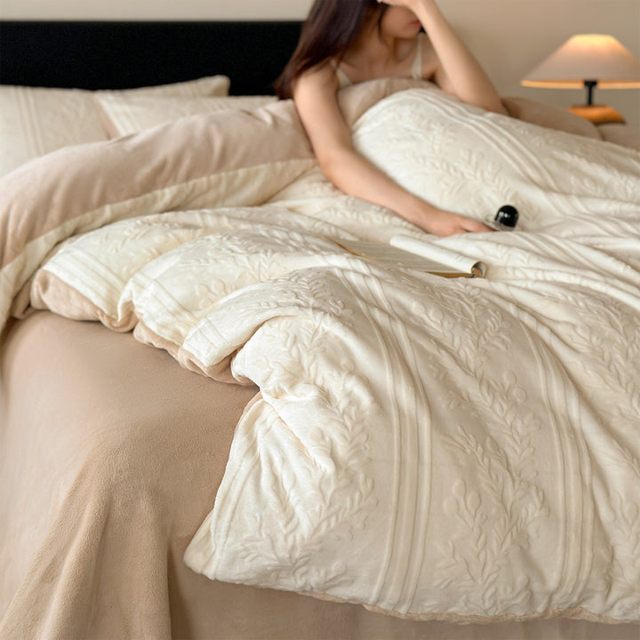 Milk fiber bedding set, 4-piece, winter