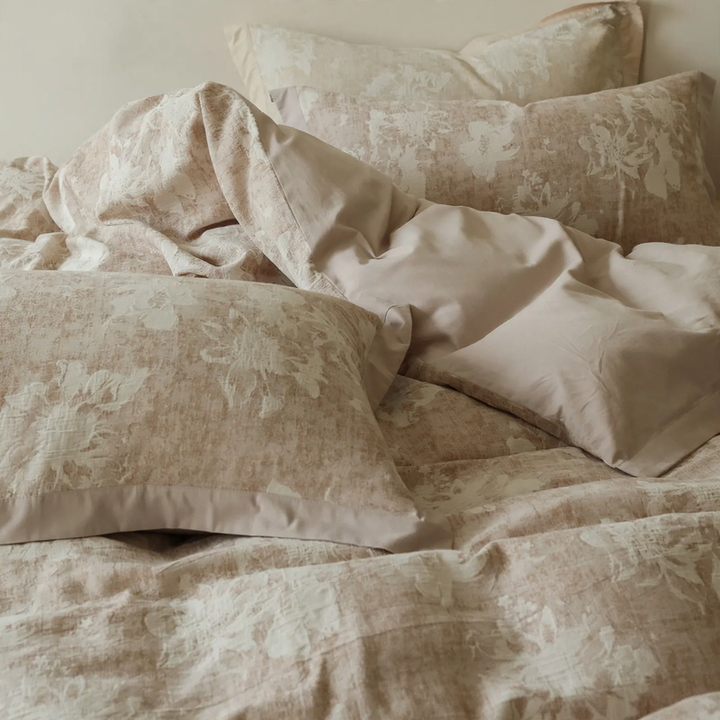 Long-staple cotton bed linen, 100, floral pattern