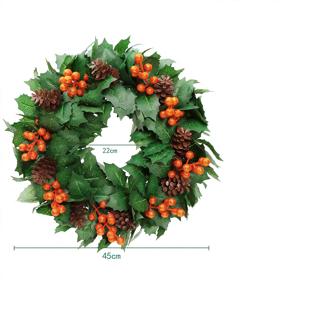 Artificial Christmas wreath in country house style