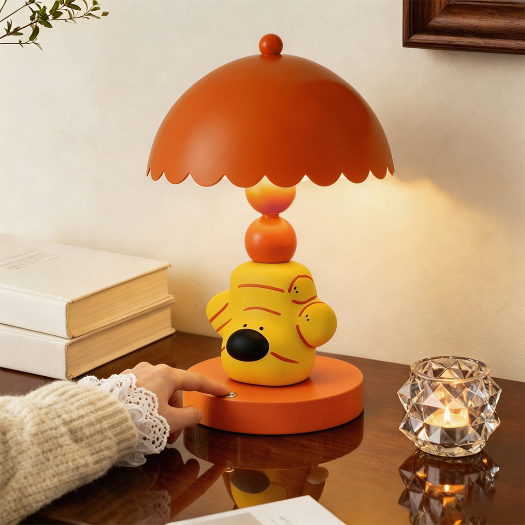 Ginger Dog Table Lamp, ABS, orange