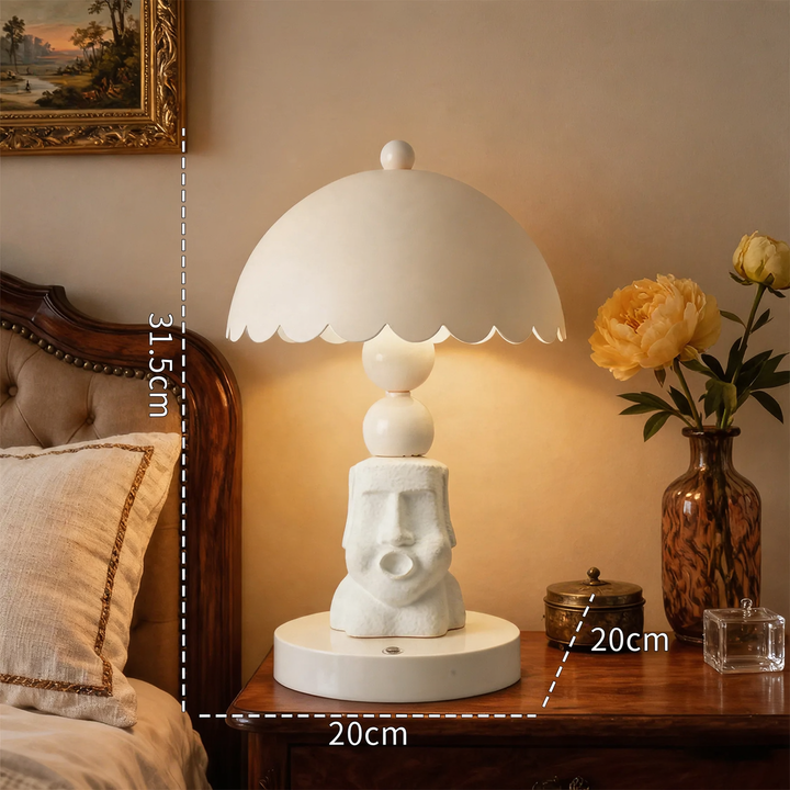 White Moai Statue Table Lamp