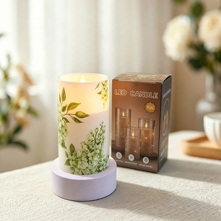 Rechargeable LED candles in a set of 3