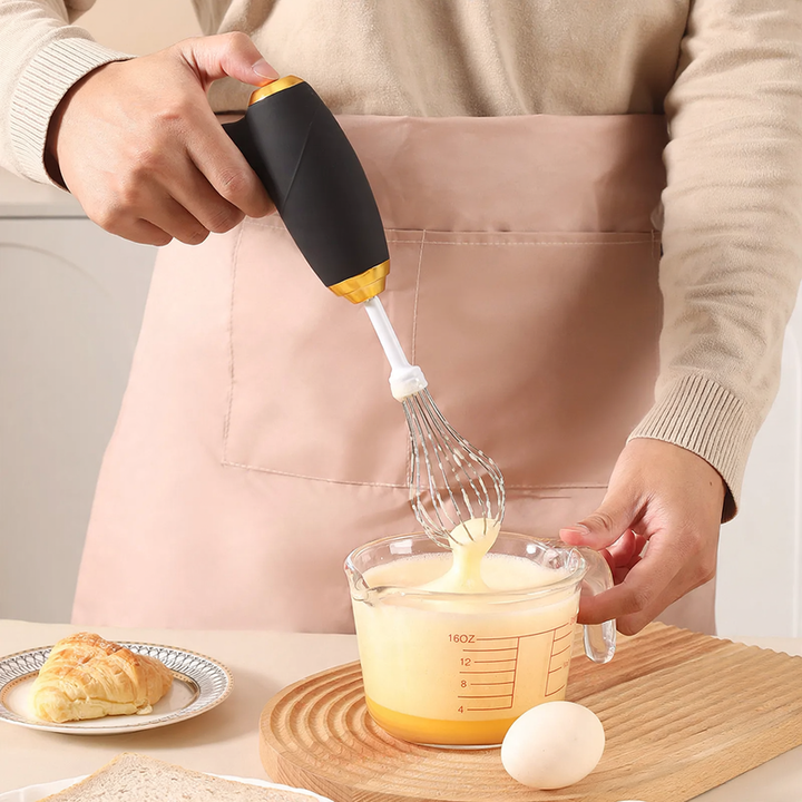 Electric milk frother, rechargeable