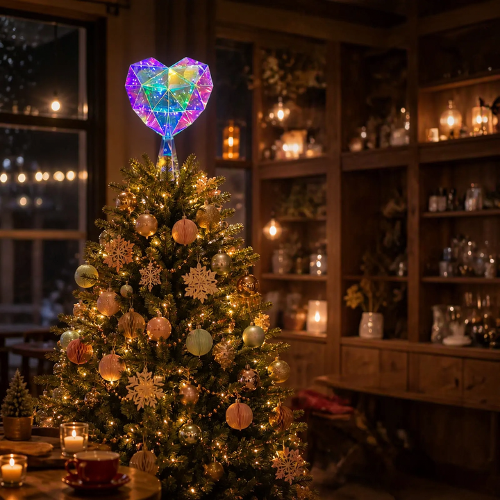 LED Heart Decoration for Christmas Tree Topper