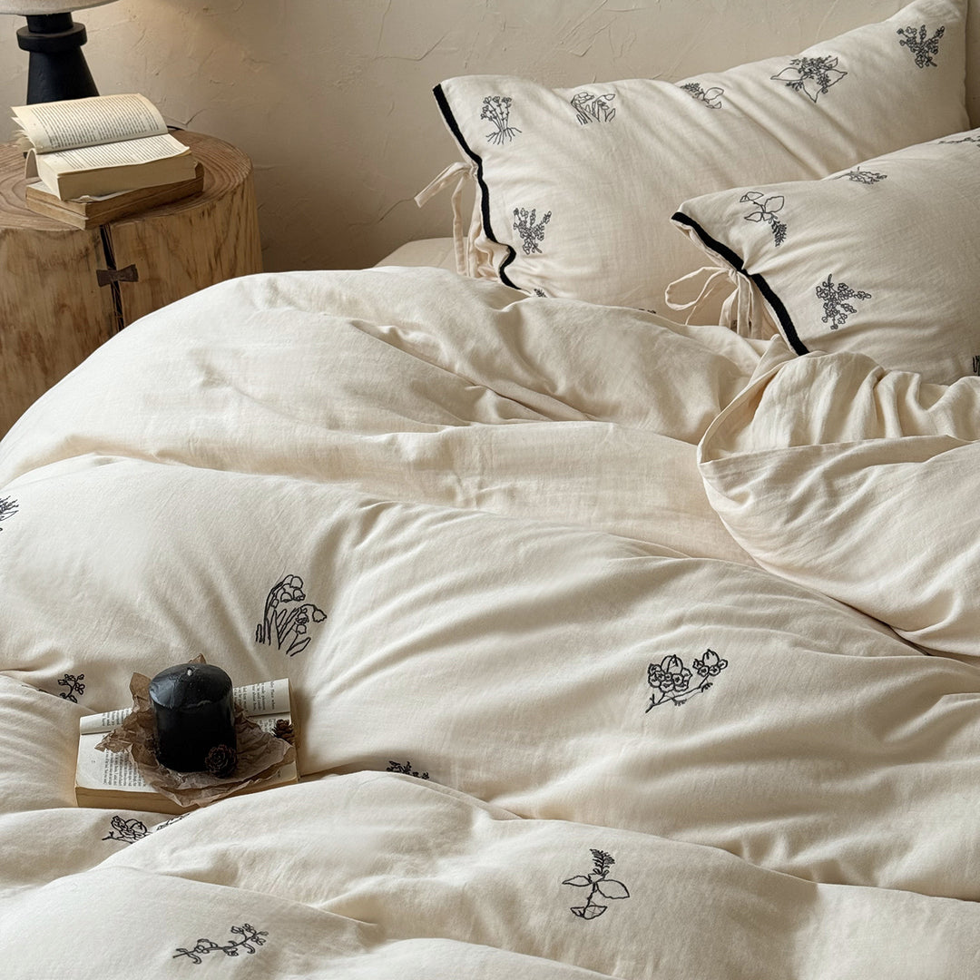 Cotton bedding set, 4-piece, year-round